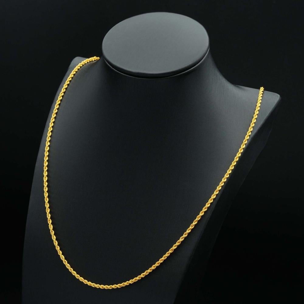 سلسال ذهب مبروم عيار 21 50 سم(N4722)