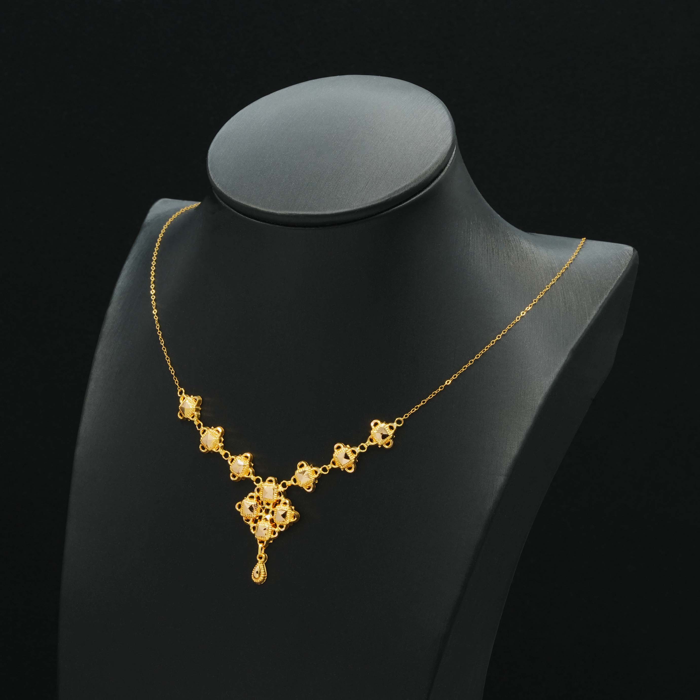 21-karat gold necklace (N7016) | Pearl Shine Jewelry