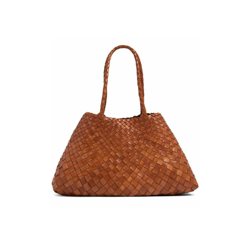 شنطة Luna Woven Luxe – بني – لارج
