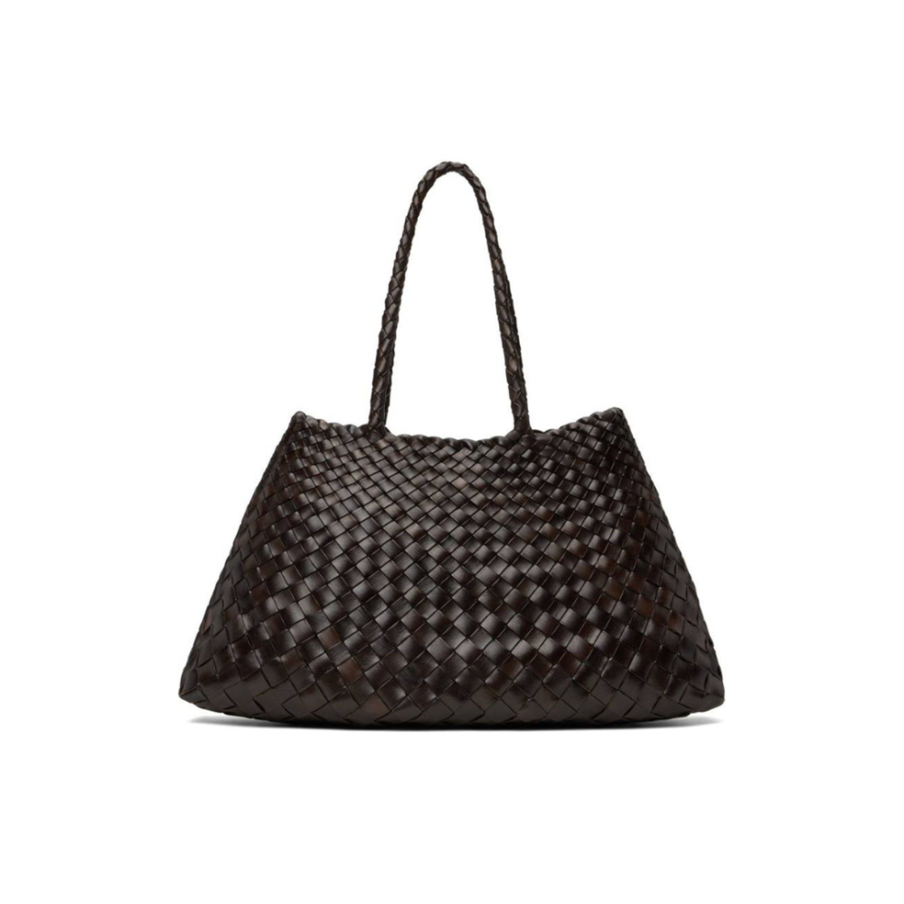 شنطة Luna Woven Luxe – بني غامق – لارج
