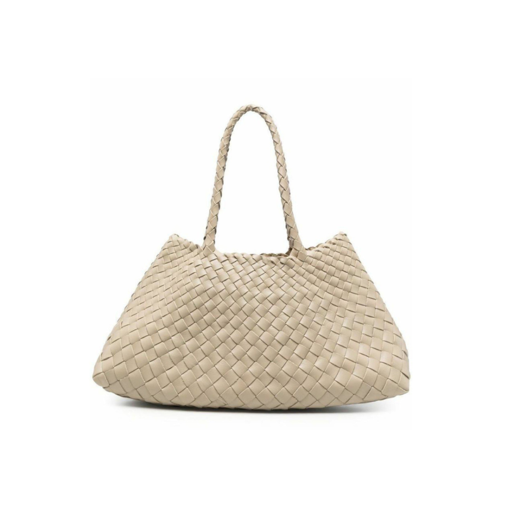 شنطة Luna Woven Luxe – أبيض لؤلؤي – لارج