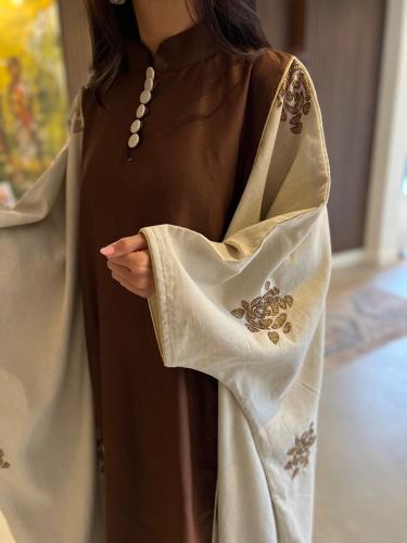 Ladies kaftan with sequins and buttons lenin