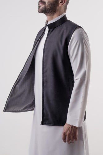 MEN VEST LIGHT WOOL DOUBLE FACE