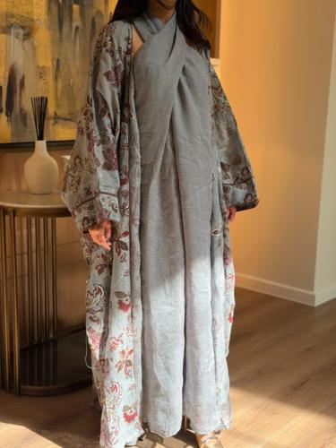 Ladies two pieces( under piece criss-cross) kaftan lenin