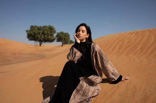 Ladies winter dress mix of velvet and linen