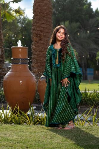 Girls one piece dress embroidery