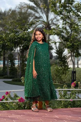 Girls one piece dress embroidery