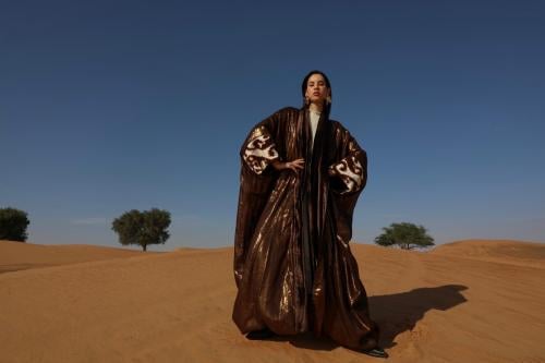 Ladies winter abaya linen and velvet