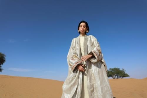 Ladies winter abaya linen and velvet