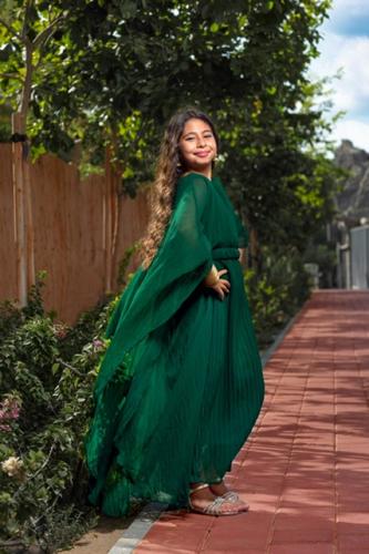 Girls one piece chiffon dress