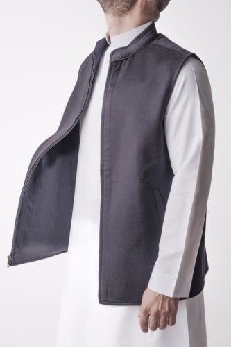 MEN VEST WOOL DOUBLE FACE