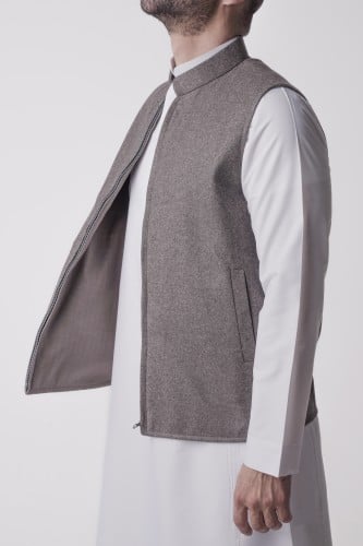 MEN VEST LIGHT WOOL DOUBLE FACE