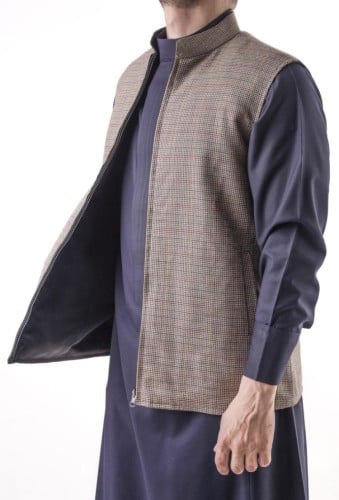 MEN VEST LIGHT WOOL DOUBLE FACE