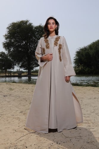 Ladies two piece dress with crystals