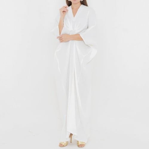 Maxi dress crepe fabric with glitter