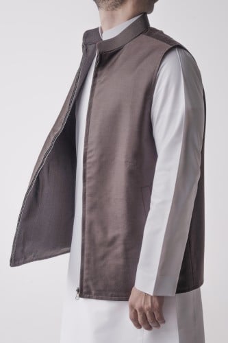 MEN VEST LIGHT WOOL DOUBLE FACE (LORO PIANA)