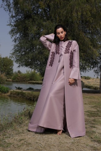 Ladies two piece dress with crystals