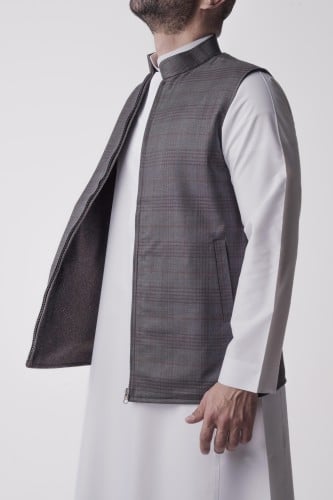 MEN VEST LIGHT WOOL DOUBLE FACE
