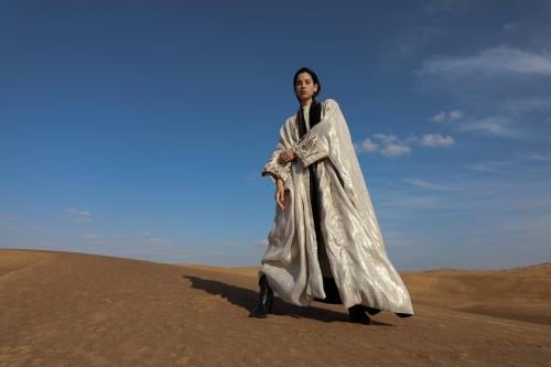 Ladies winter abaya linen and velvet