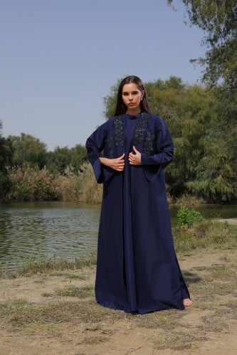 Ladies two piece dress with crystals