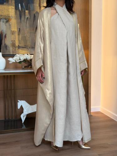 Ladies two pieces( under piece criss-cross) kaftan lenin