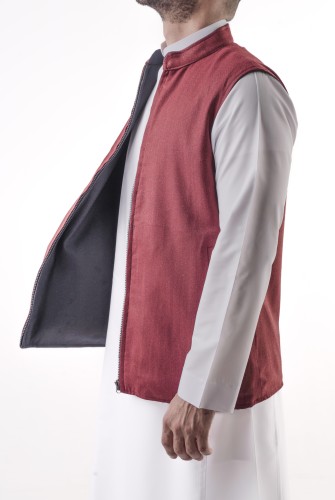 MEN VEST LIGHT WOOL DOUBLE FACE