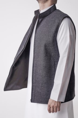 MEN VEST LIGHT WOOL DOUBLE FACE