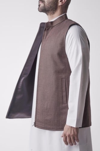 MEN VEST LIGHT WOOL DOUBLE FACE