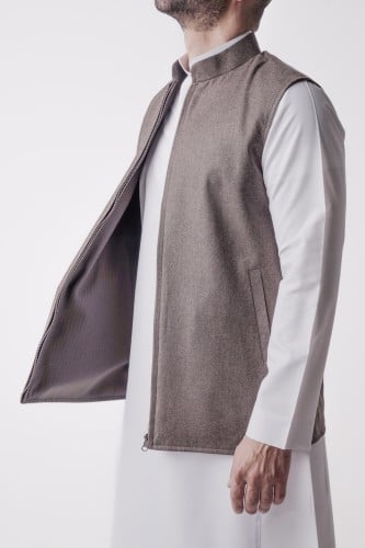 MEN VEST LIGHT WOOL DOUBLE FACE