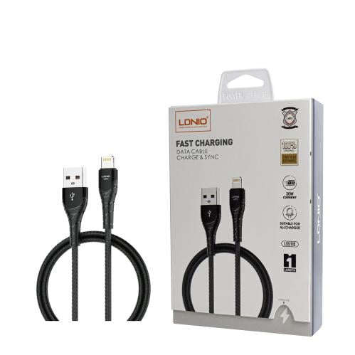 سلك شاحن يو اس بي الى Lightning 2M رمادي Ldnio