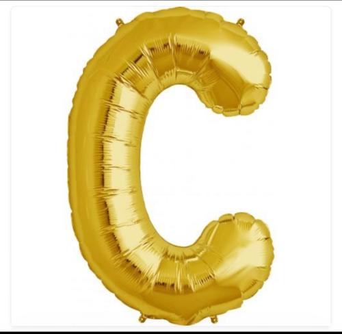 بالون ذهبي حرف C
