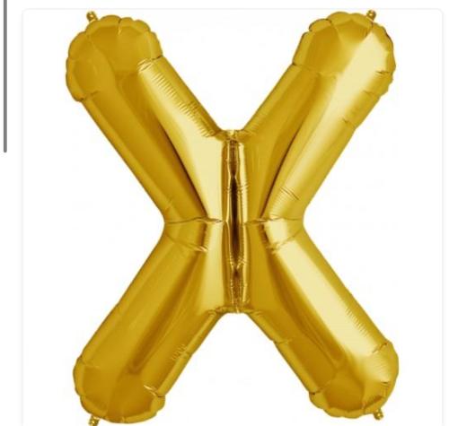 بالون ذهبي حرف X