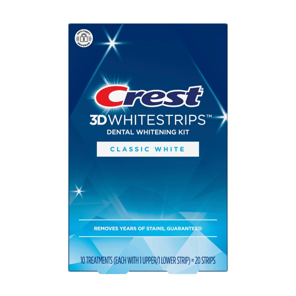 كرست 3 دي لصقات تبييض الاسنان شكل ملحوظ 20 لصقة