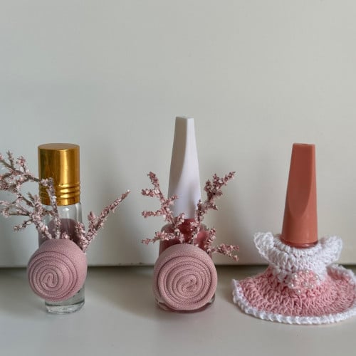توزيعات مناكير او فواحه مع كروشيه او عطر نص توله م...