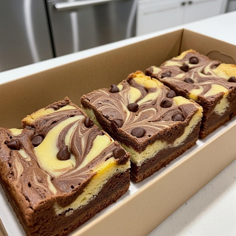 البراونيز بخليط الكيك