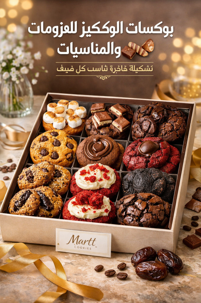 بوكسات الكوكيز للعزومات والمناسبات: اجذب الضيوف بأناقة مع Martt Cookies