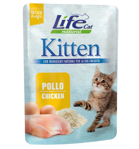 اظرف لايف كات طعام رطب للقطط الصغيرة بنكهة الدجاج والبيض والارز (70g)