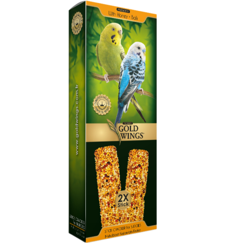مكافآت جولد وينجز بريميوم عصا لطيور البادجي بالعسل ( 2×60g )