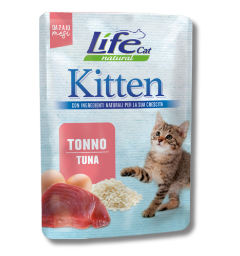 اظرف لايف كات طعام رطب للقطط الصغيرة بنكهة التونة والبيض والارز (70g)