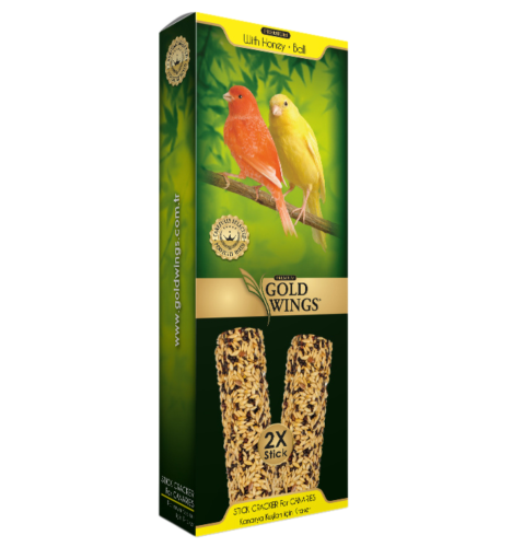 مكافآت جولد وينجز بريميوم عصا لطيور الكناري بالعسل ( 2×60g )