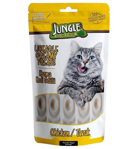 مكافآت جنغل بالدجاج للقطط (5×14g)