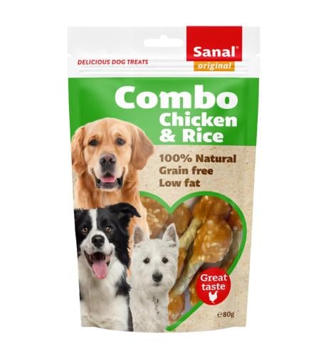 مكافات كومبو الدجاج والأرز سانال للكلاب
