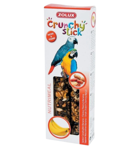 مكافآت زولكس عصا لطيور الببغاء بالفول السوداني والموز (85)غ