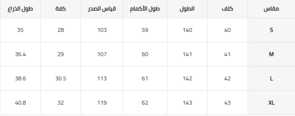 الجدول