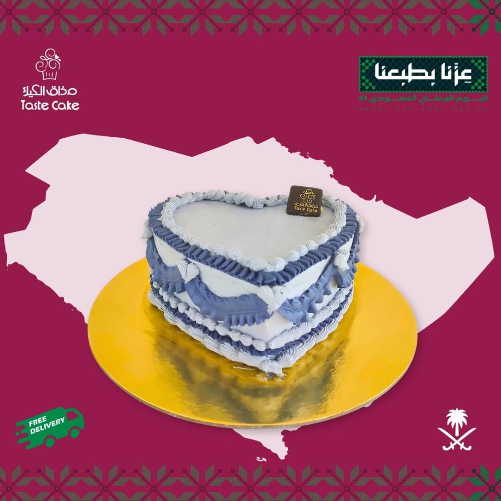 فيكتوريا كيك علي شكل قلب من مذاق الكيك