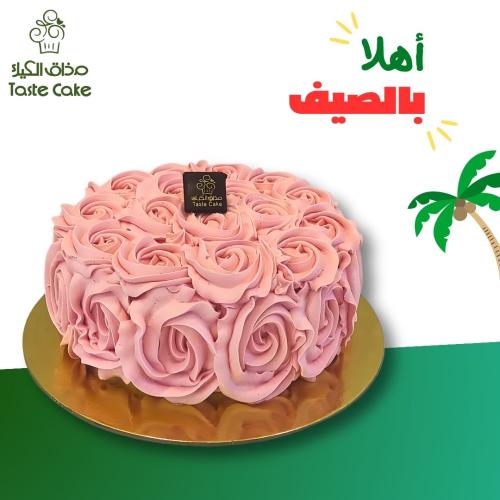 روز كيك وردي بينك