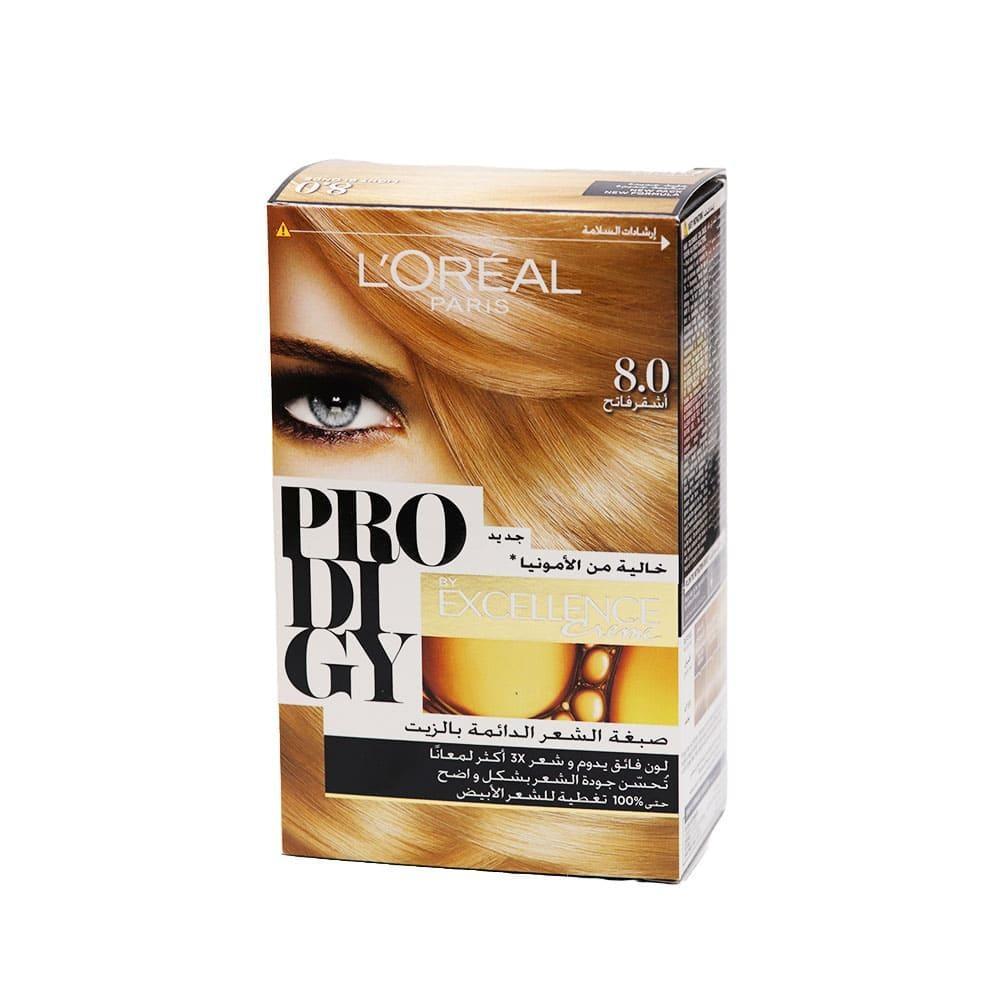 صبغه لوريال باريس بدون امونيا 8 اشقر فاتح