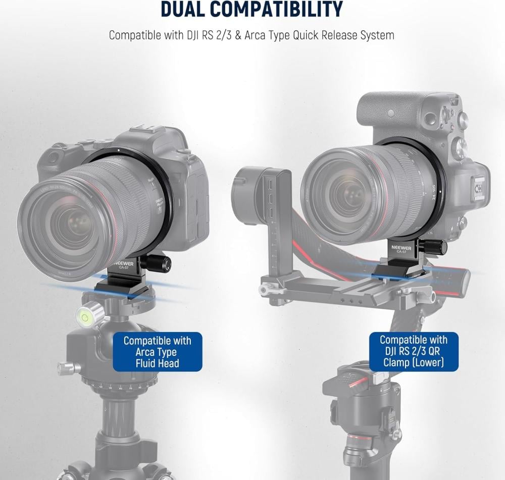NEEWER CA057 Rotatable Camera Lens Collar for Canon R5 R5C R6 Mark