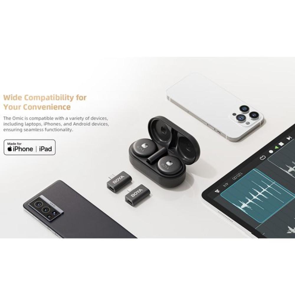 Boya Omic-D Ultra-compact 2.4GHz Wireless Microphone System for Lightning Devices