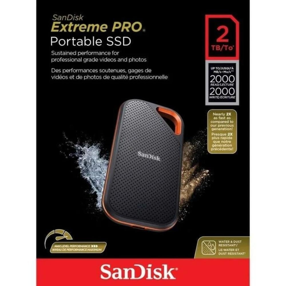 SanDisk Extreme PRO Portable SSD 2TB SDSSDE81-2T00-G25
